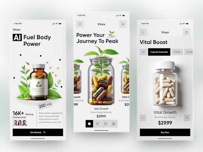 Supplements Store App Design –