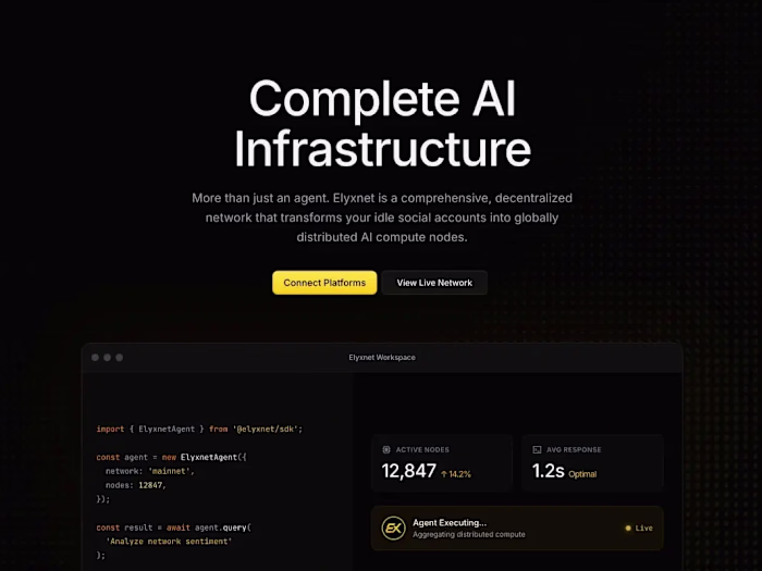 Elyxnet — Decentralized AI Infrastructure