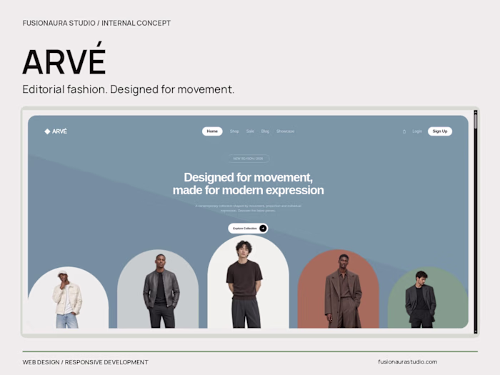 ARVÉ — Editorial Fashion Website & Creative Development