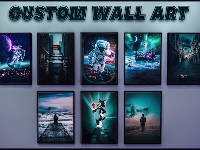 I will design awesome printable custom wall art