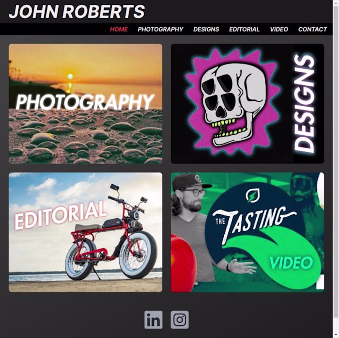 Professional Portfolio for a client