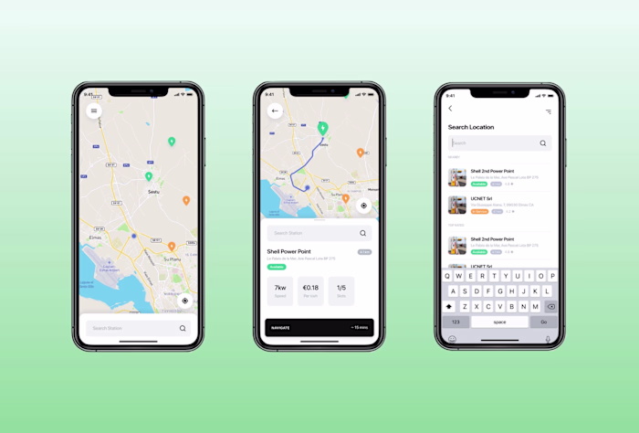 Mobile App for Electric Car Charging Station