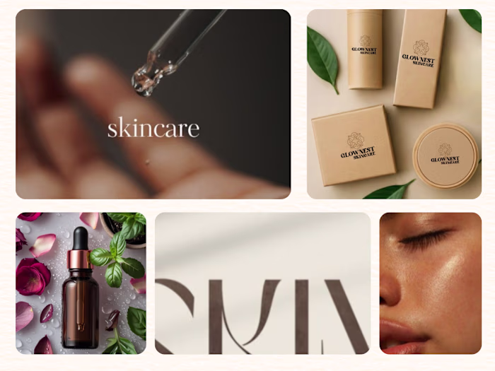 Glownest Skincare Brand Identity Design