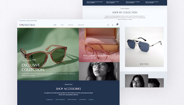 Eyewear Ecommerce Landing Page
