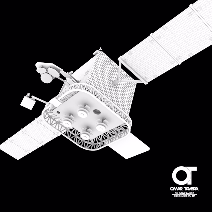 Muos Satellite model for 3d print.