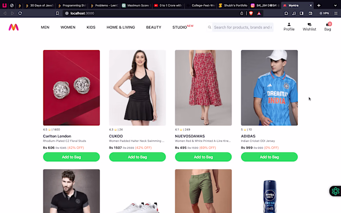Myntra Clone