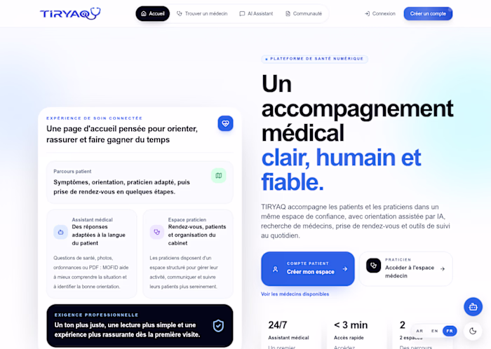 Tiryaq – Full-Stack Healthcare SaaS