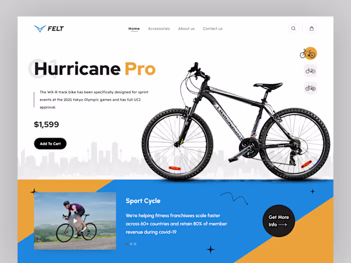 Bicycle Store Website Design
The bicycle