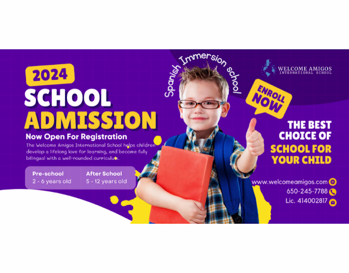 Welcome Amigos school banner