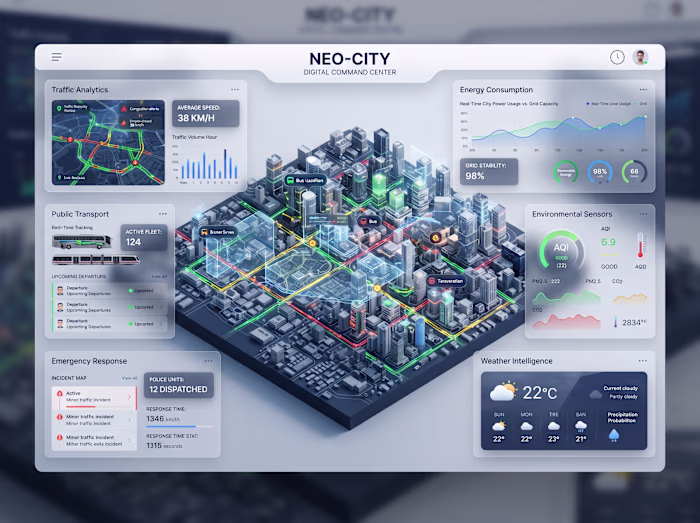 Neo-City - Smart City Dashboard UIUX Design