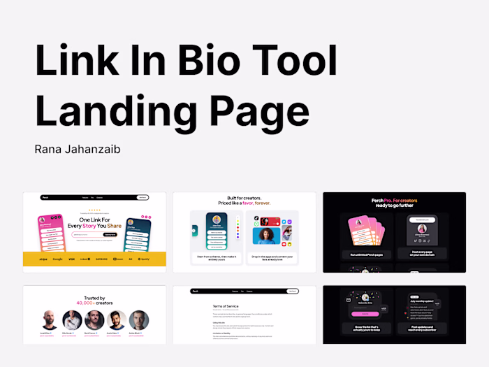 Perch - Link-in-Bio Tool Landing