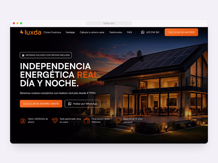 Luxda — Solar Energy Website