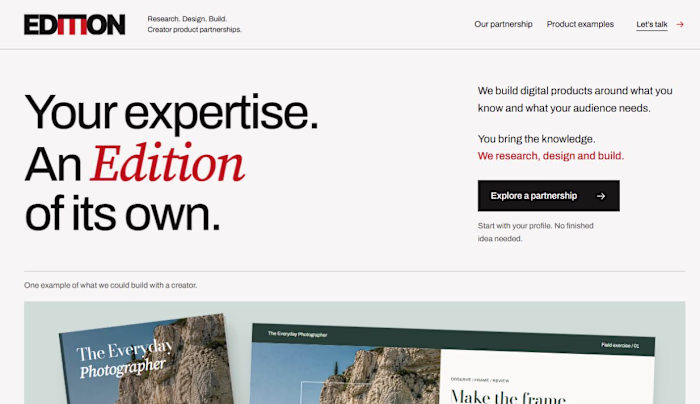 Edition — Editorial Website Preview