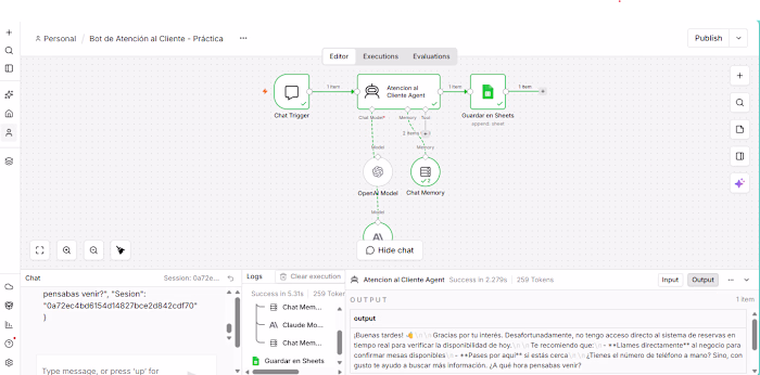 AI customer service chatbot for