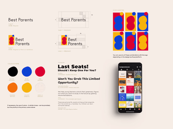 Best Parents Brand Identity & UI/UX Design