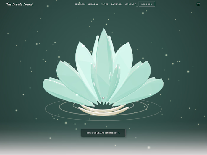 The Beauty Lounge - 3D WebGL Salon & Booking System