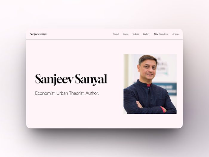 Personal Website for Sanjeev Sanyal