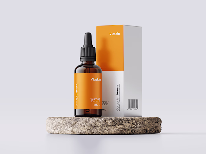 Viaskin Face Serum Packaging Design