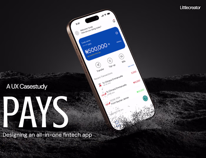 PAYS- A fintech mobile app