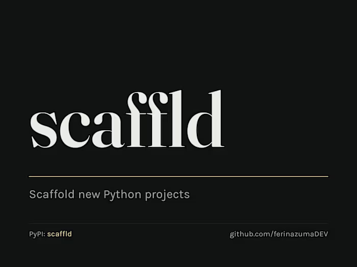 scaffld — a TUI that scaffolds ready-to-run Python projects