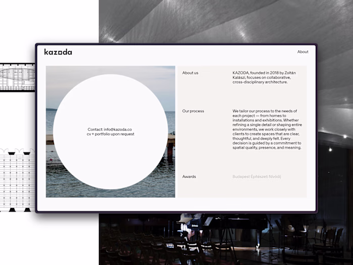 Kazoda - Architecture site in Framer