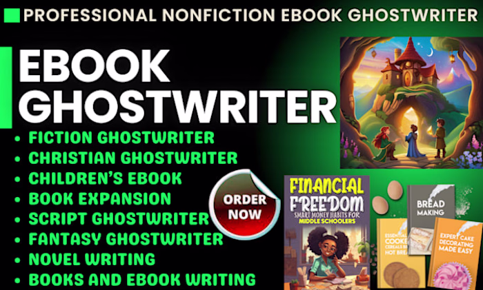 I will ghostwrite nonfiction and fiction ebook kdp book writing…