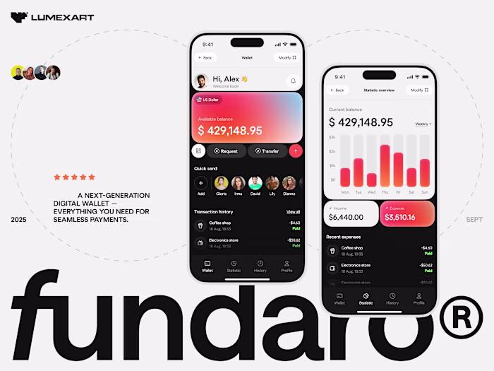 Digital Wallet Mobile App UI/UX Design – Finance & Payments