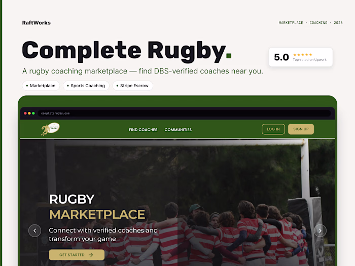 Rugby Marketplace Platform Development