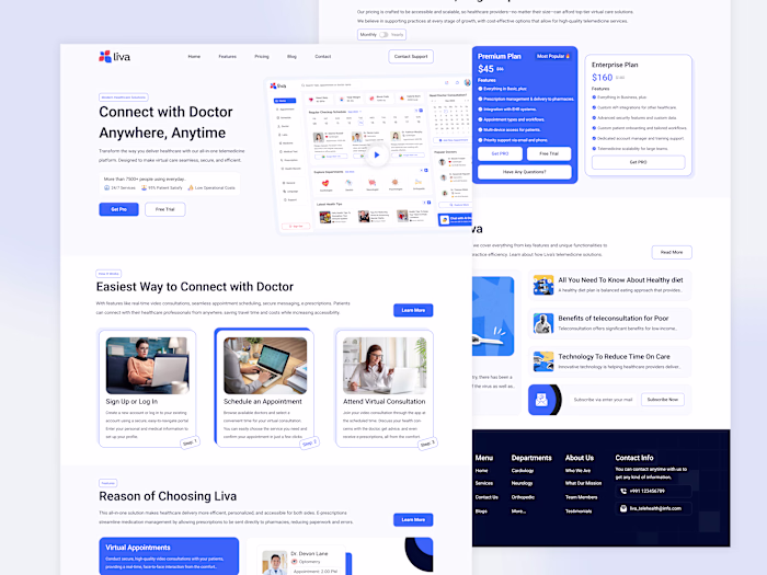 Telemedicine Telehealth SaaS Landing Page
