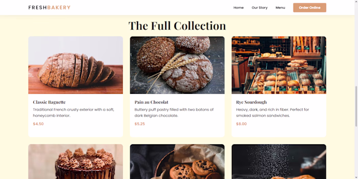 Fresh Bakery
Description: A warm and