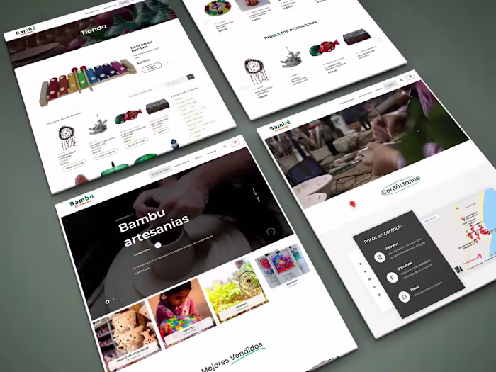 Bambu Artesanías E-commerce Website | WordPress UI/UX Design