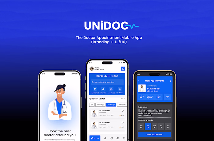 Doctor Appointment App ✦ UI/UX Design