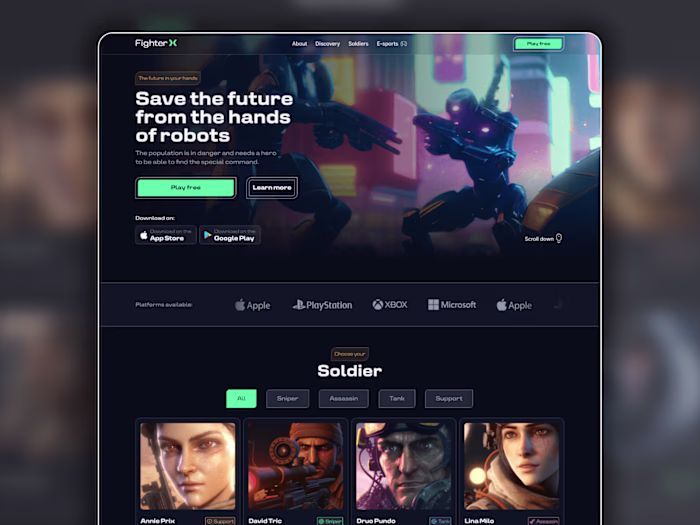 Fighter X Game Site