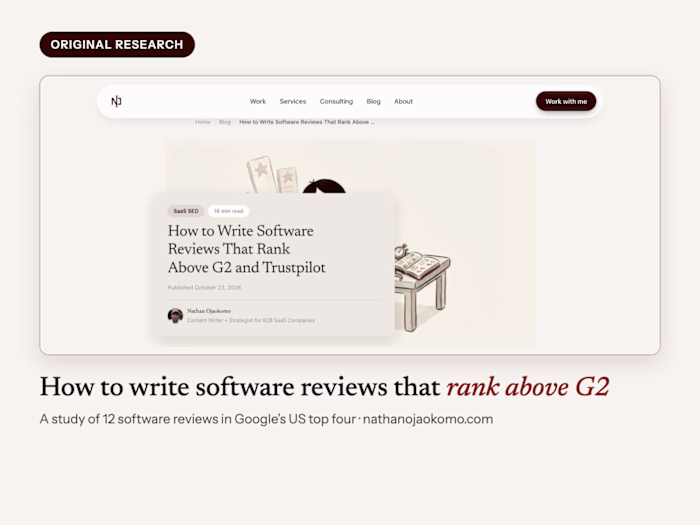 How to Write Software Reviews That Rank Above G2 and Trustpilot