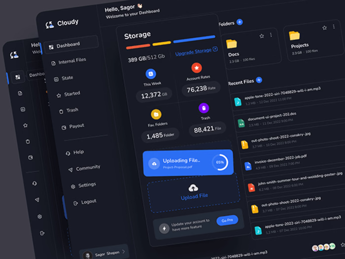 Dashboard UI designs 