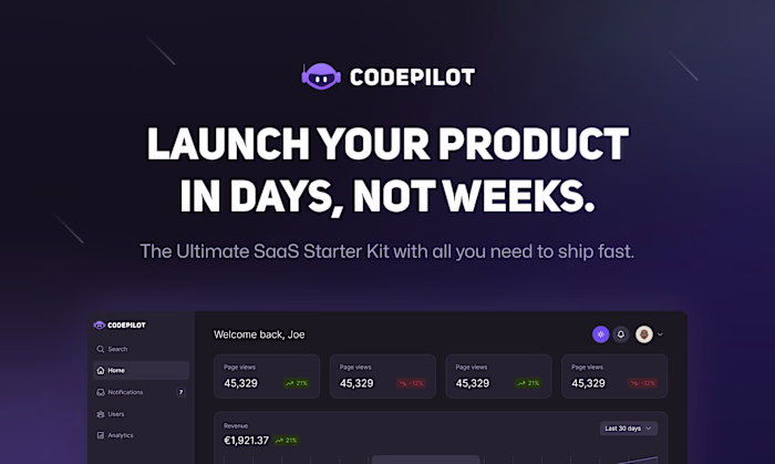 Codepilot - The Ultimate SaaS Starter Kit