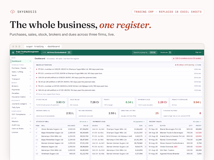 Trading ERP That Replaced an 18-Sheet Excel Workbook