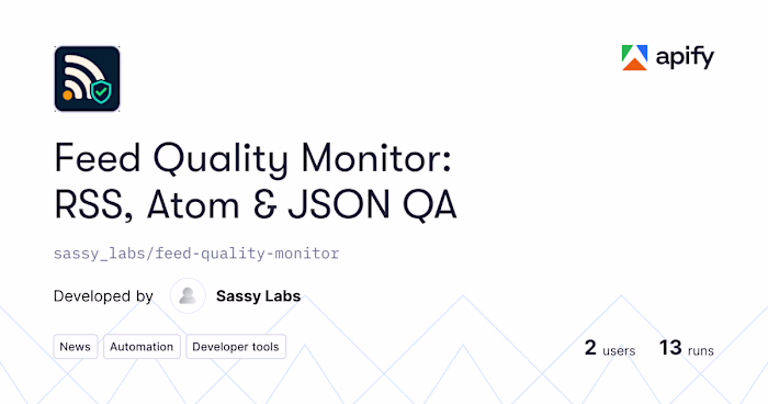 Feed Quality Monitor