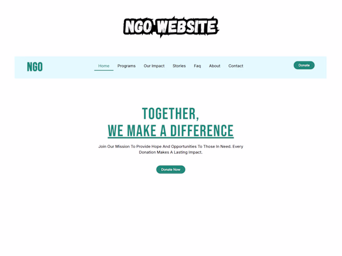 NGO Website Design Project