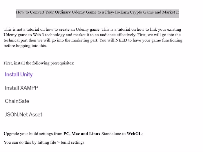 How to Convert Your Ordinary Unity Game to a Play-To-Earn Crypto