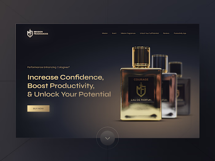 Landing Page Design for a Luxury Perfume Brand