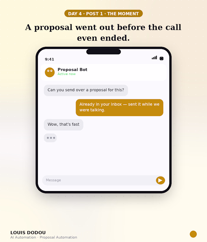 A proposal went out before