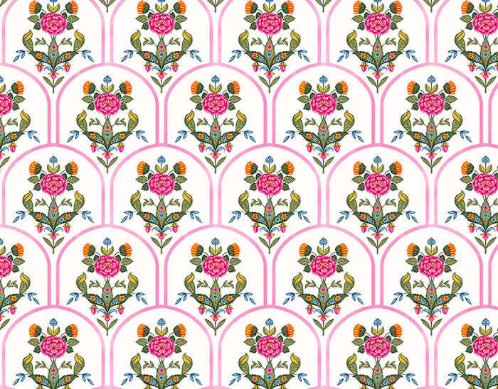 Mughal flower pattern