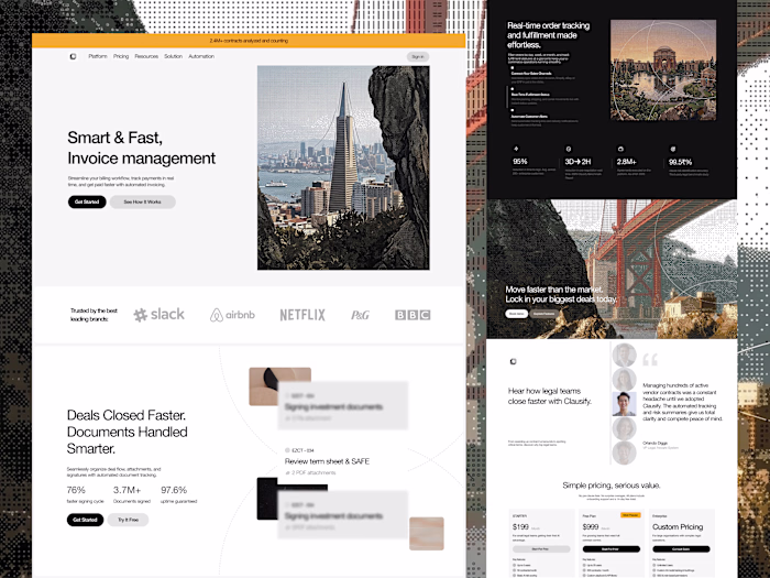 Clausify Landing Page Design and Development