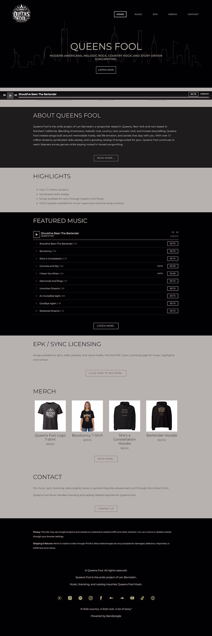 Queensfool Website Design.
I designed and
