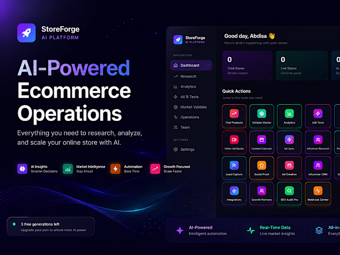 StoreForge AI: Shopify Store Builder