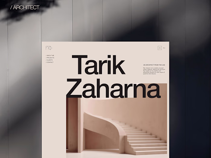 Web Design for T.ZED Architects / Swiss Minimalism