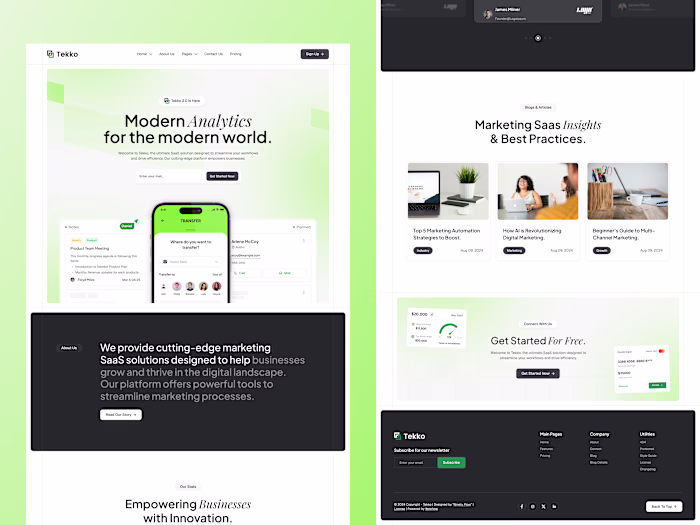 Tekko – Premium SaaS & Startup Webflow Template.