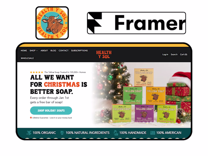 Framer Design For Healthy Sol Soap