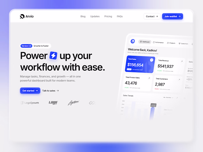 SaaS MVP & Dashboard Website for Early-Stage Products